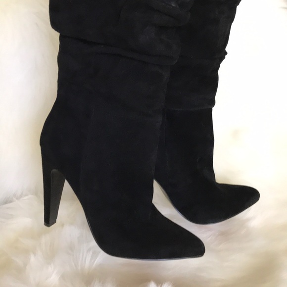 Suede Heeled Boots - Picture 3 of 8